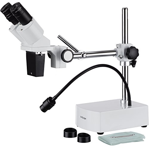 AmScope SE400Z 10X-20X Microscopio Binocular Brazo Boom Stereo Plus Luz