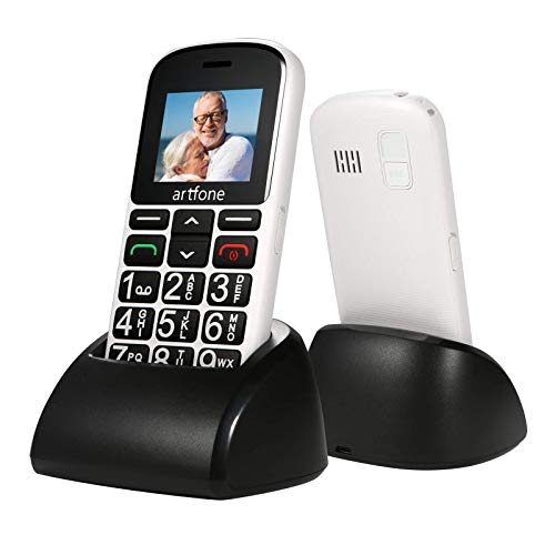 Artfone 2G Big Button Teléfono móvil con Modo de Espera Largo y Pantalla Grande de CS188, función básica Alternativa Teléfono móvil Desbloqueado