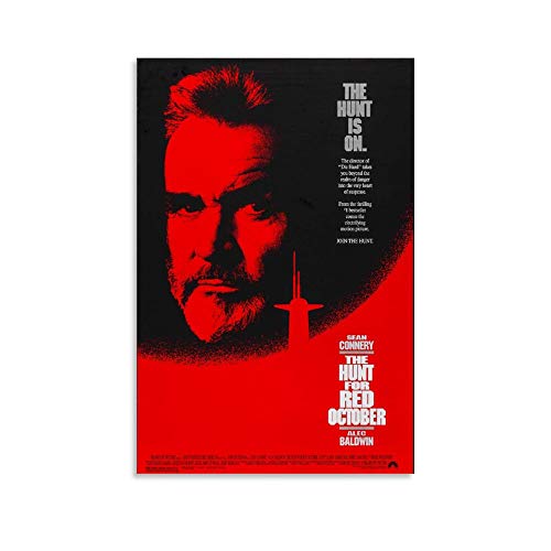 ASDWE 1 Póster de The Hunt for Red October 1990 y arte de pared vintage clásico de película para televisión, póster retro de 30 x 45 cm
