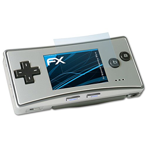 atFoliX Lámina Protectora de Pantalla compatible con Nintendo Gameboy Micro Película Protectora, ultra transparente FX Lámina Protectora (3X)