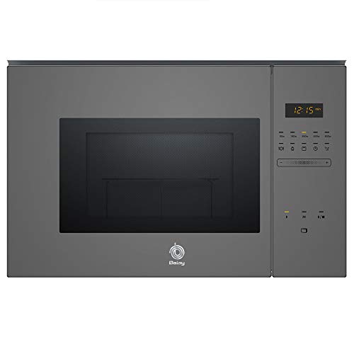 Balay, 3CG5172A0 - Microondas integrable Serie Cristal, 20L, 800W, Grill 1000W, Control táctil, Color gris antracita Balay, 3CG5172A0 - Microondas integrable Serie Cristal, 20L, 800W, Grill 1000W, Control táctil, Color gris antracita