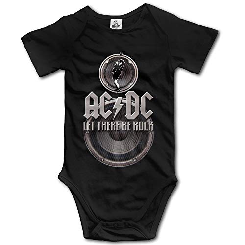 BAOQIN Bebé recién Nacido ACDC Band Let There Be Rock Suit Body de Mono para bebé