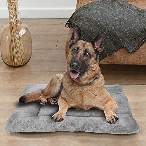 BCASE Cama Perro, Cama de Perros Grandes, Cama para Perros, Cama para Mascotas Desmontable y Extraíble Lavable 110 x 80 x 15 cm(XL, Gris Claro)