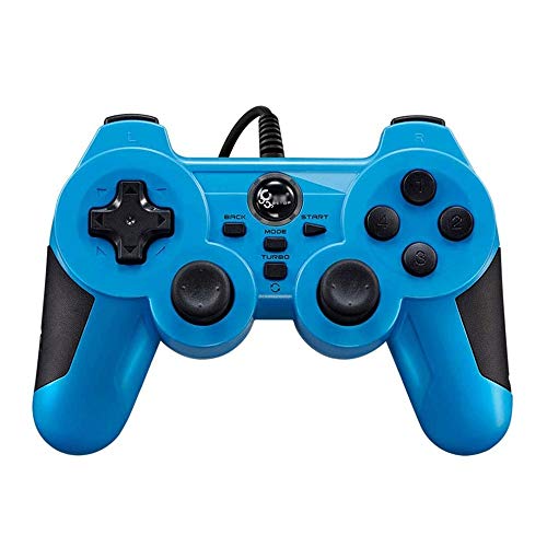 Bdesign Controlador de Juego, Gamepad PC PC con Cable USB androide del teléfono TV NBA2K18 Vivo Fútbol de la FIFA (Color: Azul, Tamaño: 15,7 * 10,5 * 6 cm)
