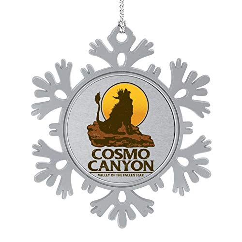 BEDKAGD Cosmos Canyon Red XIII Final Fantasy VII Navidad colgante copo de nieve de aleación decoraciones, recuerdos de Navidad, decoraciones navideñas personalizadas.
