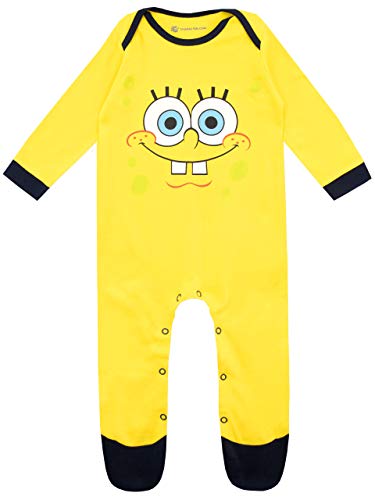 Bob Esponja Pijama Entera para Niños Bebés Spongebob Squarepants Amarillo 3-6 Meses
