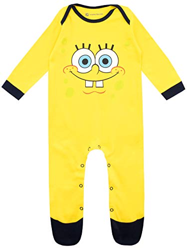 Bob Esponja Pijama Entera para Niños Bebés Spongebob Squarepants Amarillo 3-6 Meses Bob Esponja Pijama Entera para Niños Bebés Spongebob Squarepants Amarillo 3-6 Meses