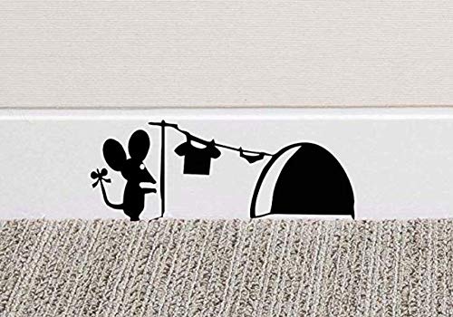 Boheng Boheng Fondo de pantalla del ratón estante de secado agujero del ratón sala de estar TV fondo decoración de la pared pegatina de pared vinilo pared arte