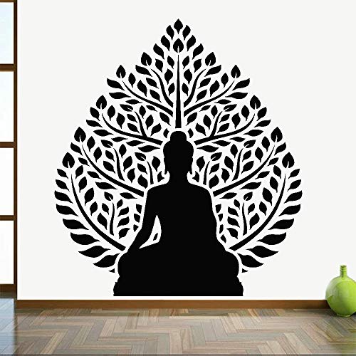 Budista pegatinas de pared estudio de yoga art deco clásico árbol zen relajación tatuajes de pared sala de meditación decoración del hogar