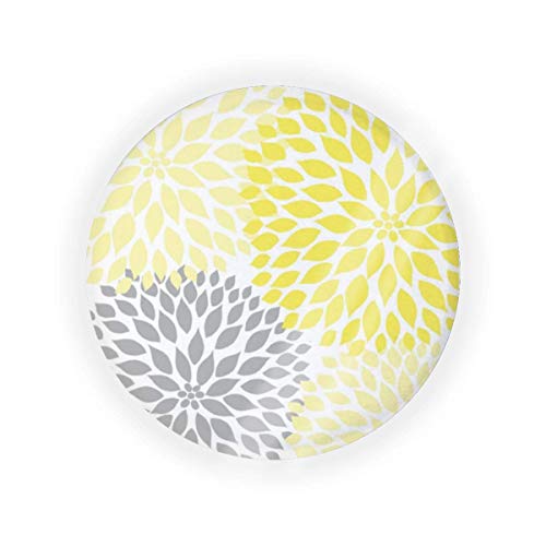 Caja de cojín de aire vacía con diseño floral de Dalia en color amarillo y gris