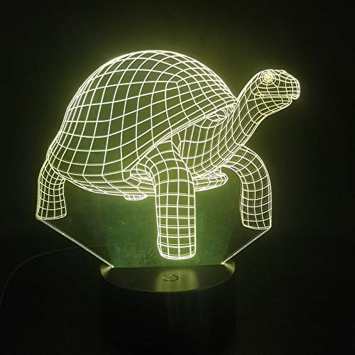 Cambio de color led decoración fresca tortuga 3D sensor táctil animal efecto visual luz de noche USB luz de color atmosférica de Halloween