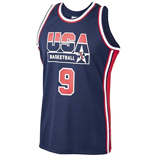Camiseta de Baloncesto NBA para Hombre, Retro Jersey Swingman Basketball Camisetas, 9# Americana del Baloncesto Mitchell y Ness Inicio 1992 Dream Team Jersey-Armada, Chaleco de Gimnasia Top Deportivo Camiseta de Baloncesto NBA para Hombre, Retro Jersey Swingman Basketball Camisetas, 9# Americana del Baloncesto Mitchell y Ness Inicio 1992 Dream Team Jersey-Armada, Chaleco de Gimnasia Top Deportivo