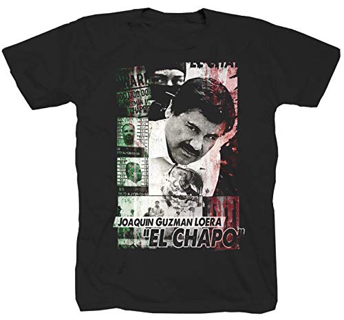 Camiseta de manga corta, diseño de El Chapo Mafia Pablo Escobar DEA Kartell, México, Narcos Snowfall Negro XXXXL