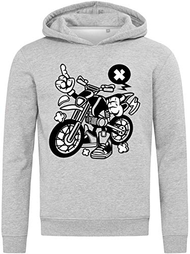 Cartoon Style Extreme Motocross Dirt Bike Art Sudadera Unisex XX-Large