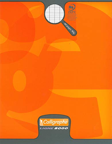 Clairefontaine 108715C Calligraphe - Libreta de grapas, 17 x 22 cm, 30 hojas, 90 g, color naranja, 1 unidad
