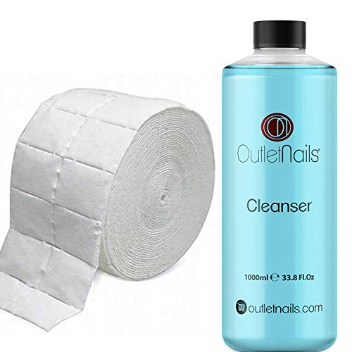 Cleaner para Gel 1000ml Aroma Coco Azul + 500 Celulosas de Alta Calidad Precortadas/Eliminar la capa pegajosa de geles UV + Esmaltes permanentes Cleaner para Gel 1000ml Aroma Coco Azul + 500 Celulosas de Alta Calidad Precortadas/Eliminar la capa pegajosa de geles UV + Esmaltes permanentes