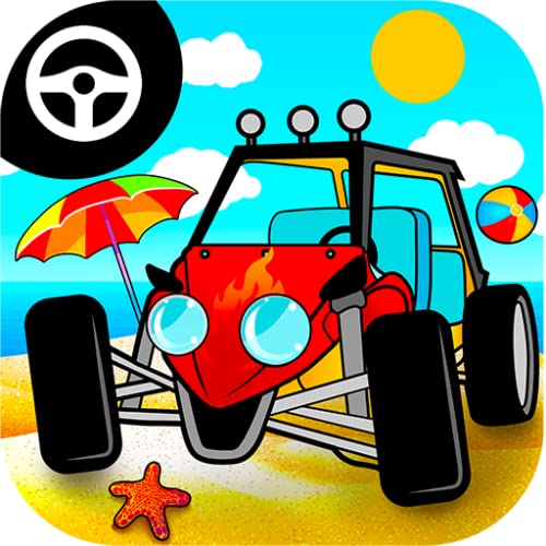 Cool speed buggy car games for kids: Driving down the beach road