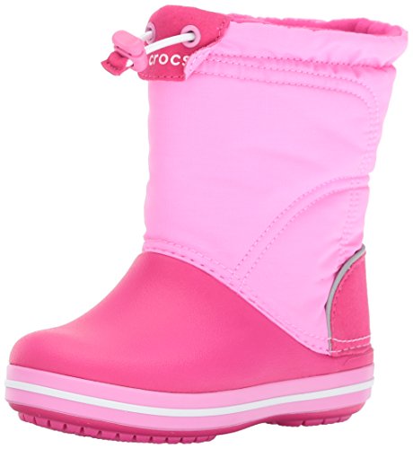 Crocs Crocband LodgePoint Boot Kids, Botas de Nieve Niñas, Rosa (Candy Pink/Party Pink), 34/35 EU
