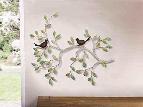 Decoración mural, diseño de rama con pájaros