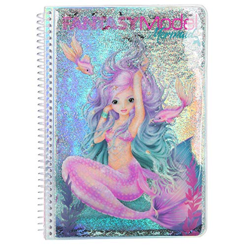 Depesche- Libro para Colorear Fantasy Model Mermaid, Aprox. 17 x 23,5 x 1,5 cm. (10472)