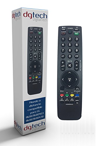 DigitalTech® - Mando de sustitución para televisores Compatible LG AKB69680403 AKB69680438