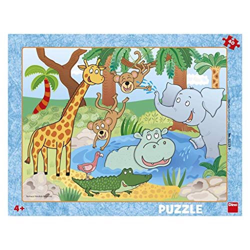 Dino Toys 322233 - Puzzle de Animales en Forma de Tabla de Zoo (40 Piezas)