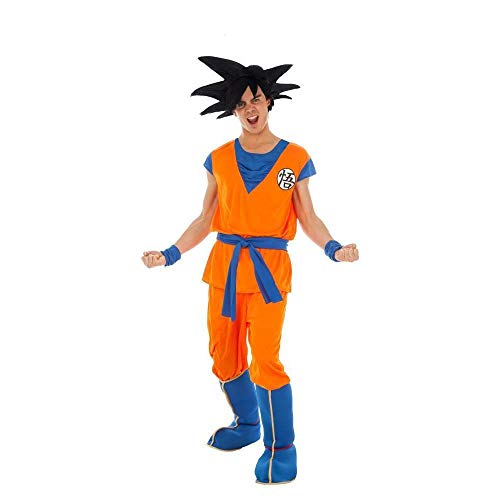 Disfraz de Bola de dragón Son Goku Saiyajin 5 Piezas Naranja Azul - S Disfraz de Bola de dragón Son Goku Saiyajin 5 Piezas Naranja Azul - S