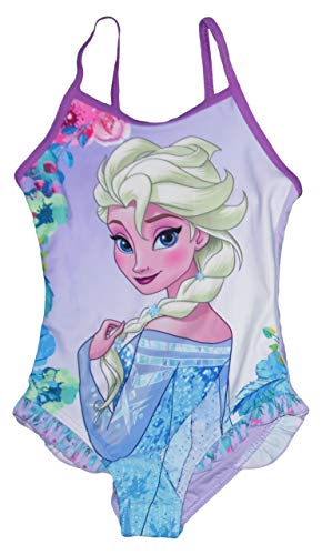 Disney Frozen Girls Swimsuit Costume Elsa - Purple - 3-4 Years