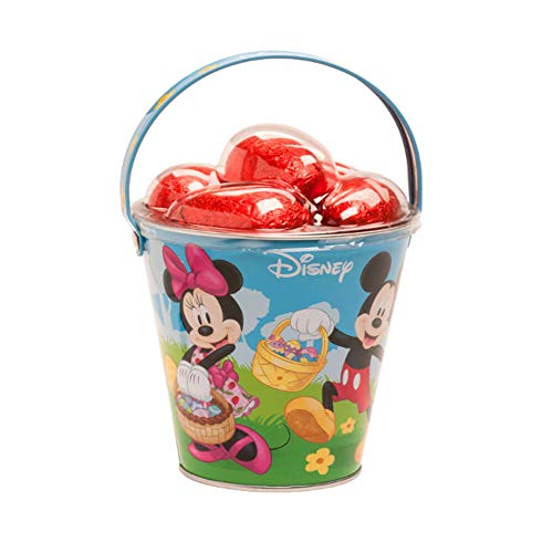 Disney Mickey y Minnie Mouse 2021 Cubo de Pascua con 5 Huevos Chocolate con Leche 5x12,5g (Exclusivo)