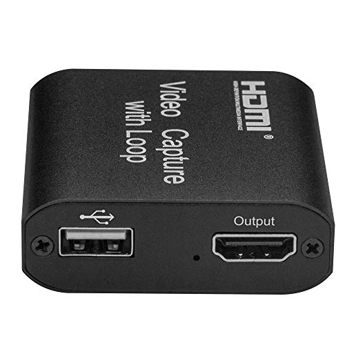 Docooler 4K HDMI 1080P HD Tarjeta de Captura de Video USB, convertidor de Captura de Video, digitalizador de Video, Dispositivo de transmisión de Captura de Captura de Juegos HD, con Anillo
