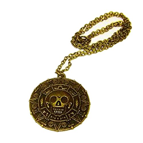 DP Design® Collar con el colgante medallón de Cortez de Piratas del Caribe azteca, de Jack Sparrow