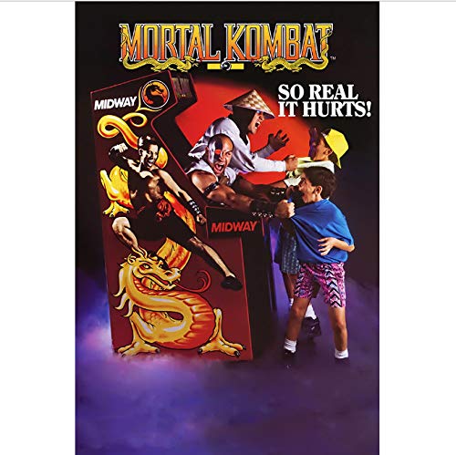 DPFRY Imágenes En Lienzo Mortal Kombat Anuncio Retro Tan Real Que Duele El Póster De Arte Decoración para El Hogar 40 Cm X 60 Cm Sin Marco