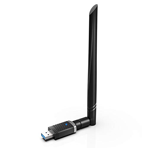 EDUP WiFi Adapter for Gaming 1300Mbps, USB 3.0 Wireless Adapter Dual Band 5GHz 802.11 AC WiFi Dongle Support Desktop Laptop Windows XP/Vista/7/8/10 Mac 10.6-10.15, USB Flash Drive Included, negro