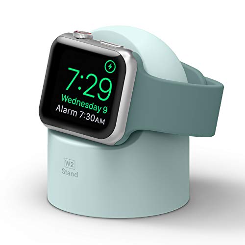 elago W2 Soporte Apple Watch Compatible con Apple Watch Series 6, SE (2020), 5, 4, 3, 2, 1 / 44mm, 42mm, 40mm, 38mm y el Modo de Nightstand (Verde Menta)