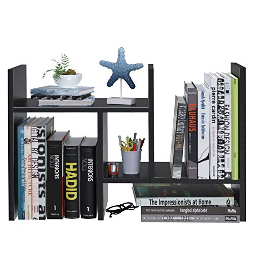 Elekin Mini Estantería de Escritorio,Organizador de Escritorio, Estantería de Madera Ajustable para Escritorio, Estante Pequeño para Dormitorio, Oficina, Cocina Elekin Mini Estantería de Escritorio,Organizador de Escritorio, Estantería de Madera Ajustable para Escritorio, Estante Pequeño para Dormitorio, Oficina, Cocina