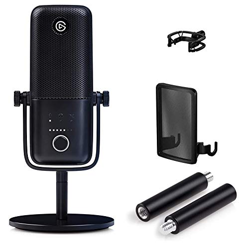 Elgato Wave 3 Micrófono Condensador USB de Calidad y Solución de Mezcla Digital + Elgato Wave Pop Filter + Elgato Wave Shocck Mount + Elgato Wave Extension Rods Elgato Wave 3 Micrófono Condensador USB de Calidad y Solución de Mezcla Digital + Elgato Wave Pop Filter + Elgato Wave Shocck Mount + Elgato Wave Extension Rods