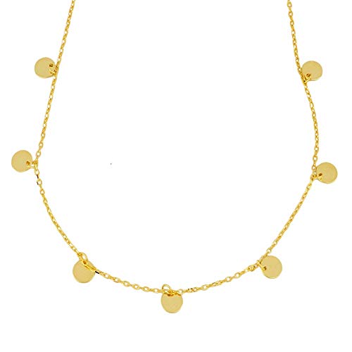EMPATHY JEWELS Colgantes Mujer Plata de Ley 925 de 42 cm de largo y 3cm de alargador - Collar Plata Mujer – Gargantillas de Plata con chapitas colgantes - Regalos Originales EMPATHY JEWELS Colgantes Mujer Plata de Ley 925 de 42 cm de largo y 3cm de alargador - Collar Plata Mujer – Gargantillas de Plata con chapitas colgantes - Regalos Originales