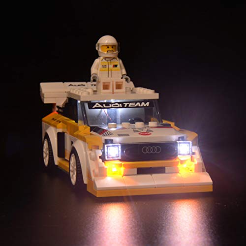 FADF LED Kit de Luces para Lego Audi Sport quattro S1, Led Iluminación Kit Compatible Lego Speed ??Champions 76897(No Incluido el modelo Lego)