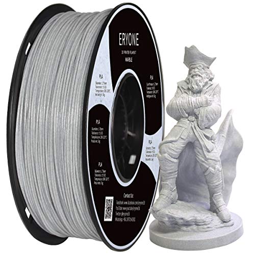 Filamento PLA de mármol de Eryone 1.75mm, filamento de impresión 3D PLA para impresora/pluma FDM 3D, 1kg 1 carrete