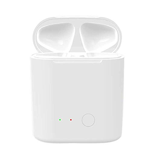 Funda de Carga Inalámbrica Compatible con AirPods 1 2 Generaciones, Reemplazo Cargador de AirPod con Botón de Sincronización de Emparejamiento Bluetooth (sólo AirPods Caso)