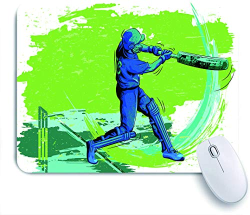 GLONLY Golpear Concepto Deportista Jugando Equipo Cricket Deportes Recreación,Alfombrilla Raton Alfombrilla Gaming Alfombrilla para computadora