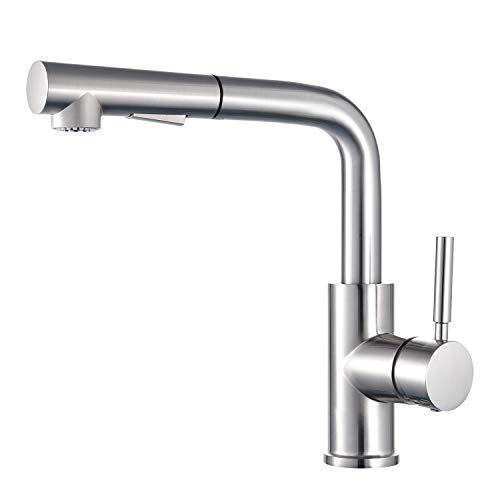 Hapilife Grifo Cocina Extraible Multifuncional Grifo Monomando para Fregadero Grifo con Caño Giratorio Alto Cromado Inoxidable Grifo de Cocina Hapilife Grifo Cocina Extraible Multifuncional Grifo Monomando para Fregadero Grifo con Caño Giratorio Alto Cromado Inoxidable Grifo de Cocina