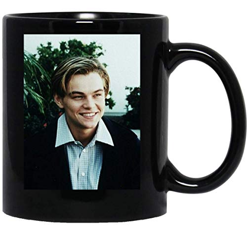 Hengtaichang Leo Leonardo Dicaprio Handsome Young Blue Eyes Hollywood Movie Cinema Funny Coffee Mug for Women and Men Tea Cups
