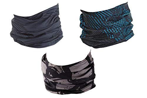 Hilltop 3 x Banda deportiva multifunción para exteriores pañuelo para la cabeza resistente a los rayos UV para ciclismo, pesca, correr, etc. / Juego de 3, Grey Best Selection