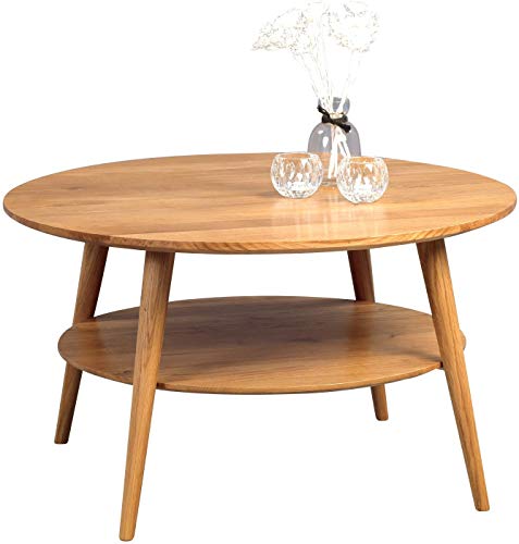 HomeTrends4You 247222 – Mesa, Madera, Madera de Roble Maciza barnizada, 80 x 80 x 45 cm HomeTrends4You 247222 – Mesa, Madera, Madera de Roble Maciza barnizada, 80 x 80 x 45 cm