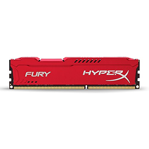 HyperX HX316C10FR / 8 Fury, rojo, RAM, DDR3, 8GB, 1600MHz, CL10, UDIMM de 240 pines