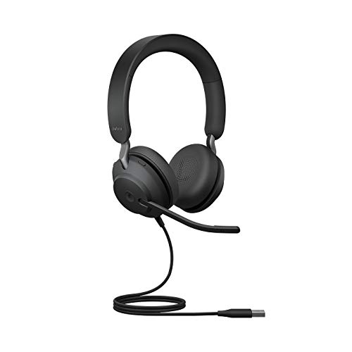 Jabra Evolve2 40 Auriculares Estéreo con Cancelación de Ruido y Tecnología de Llamada con Tres Micrófonos - Certificados para Microsoft Teams - Cable USB-A - Negro Jabra Evolve2 40 Auriculares Estéreo con Cancelación de Ruido y Tecnología de Llamada con Tres Micrófonos - Certificados para Microsoft Teams - Cable USB-A - Negro