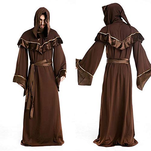 JH&MM Disfraz De Halloween Hombre Master Robe Adult Role Playing Party Game Masquerade Performance Pack,M