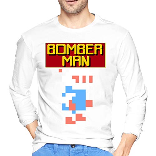 Jianyao Cotton Custom Bomberman NES 8 bit Retro Men's Long Sleeve T-Shirt For Autumn and Winter Fashion Men's Wear