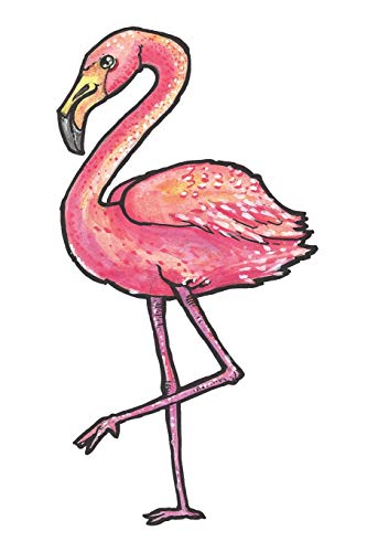 Journal: Watercolor Pink Flamingo Notebook | 6 x 9 In, 120 Pages (Watercolor Spirit Animals)